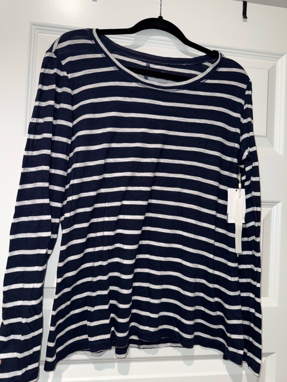 Caslon Navy and White Striped Long-Sleeve Tee